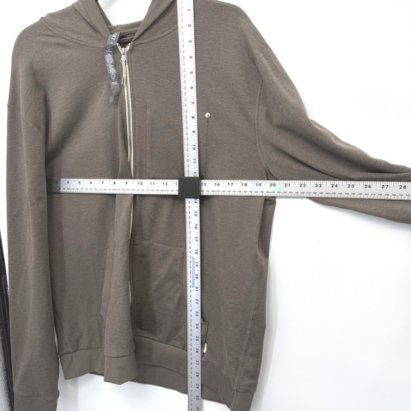 Vuori Mens XL Full Zip Hoodie Taupe Athleisure Lounge Minimalist  Str - Picture 4 of 9